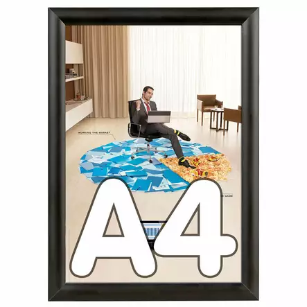 A4 Kääntökehys musta - Infotaskut, julistekehykset - 4940 - 1