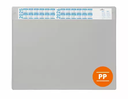 Durable kirjoitusalusta 65x48 kalenterilla ja suojuksella PP harmaa - Kirjoitusalustat - 722510 - 7