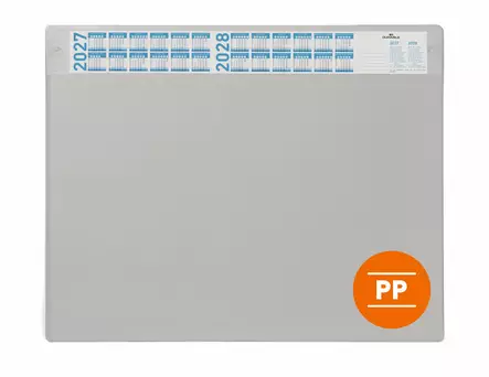 Durable kirjoitusalusta 65x48 kalenterilla ja suojuksella PP harmaa - Kirjoitusalustat - 722510 - 8