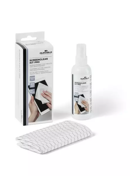 Durable SCREENCLEAN KIT PRO puhdistussetti - Puhdistusliinat ja paineilma - 584500 - 2