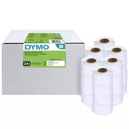 DYMO LabelWriter 28mm x 89mm pieni osoitetarra 99010 24rll - Dymo tarrakirjoittimet ja tarrateipit - S0722360 - 1