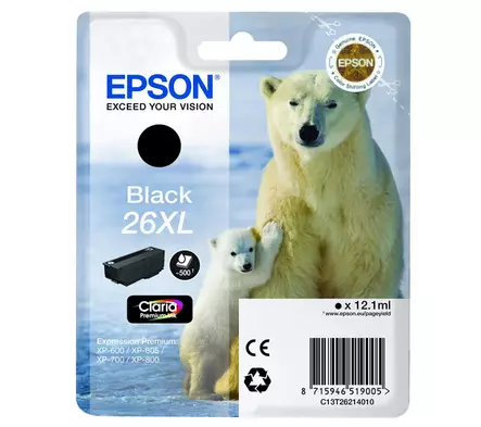 Epson XP510 musta XL - Epson mustesuihkupatruunat - T26214010 - 2