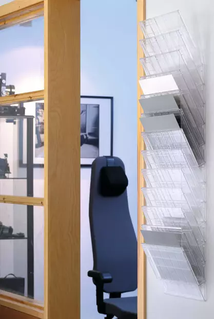 Esiteteline Flexiboxx 12-osainen A4 vaaka kirkas - Esitetelineet - 1709781400 - 2