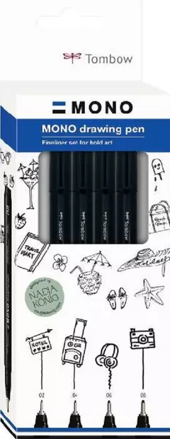 Fineliner Tombow MONO kuitukärkikynä sarja(4) - Merkkauskynät, -tussit - TOM13160 - 1