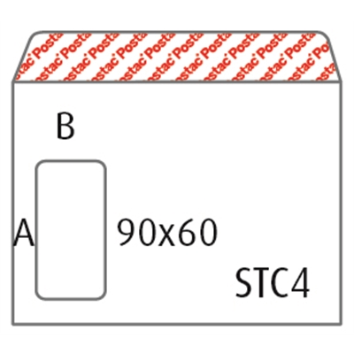 Isoikkunakuori C4 Postac 95g STAH 90x60/500kpl - Kirjekuoret - 240160 - 1