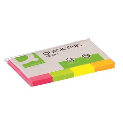 Merkkaaja Q-Connect20x50mm 4 neonväriä - Teippimerkit, merkkaajat - 631190 - 2