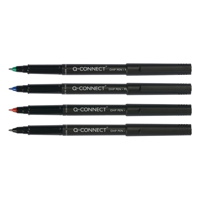 Merkkauskynä Q-Connect F pysyvä muste, 4 värin sarja - Merkkauskynät, -tussit - 309750 - 1