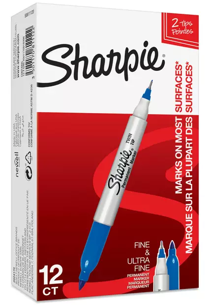 Merkkauskynä Sharpie Sharpie TwinTip EF/F sininen - Merkkauskynät, -tussit - S0811120 - 2
