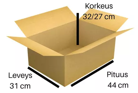 Pahvilaatikko 440x320x320/270 mm - Pahvilaatikot - 104810 - 1