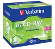 CD-RW-levy Verbatim 700 MB 12x jewelcase - Muistitikut, CD-, DVD-levyt - 49250 - 1
