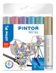 Marker Pintor Medium Metal Mix (6) - Merkkauskynät, -tussit - PLT517450 - 1