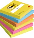Post-it 654 TFEN Energetic-värilajitelma, 6 lehtiötä, 76 x 76 mm, 100 lappua/lehtiö - Viestilaput, muistilaput, kuutiot - 236540 - 2
