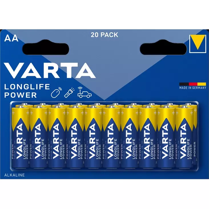 Paristo Varta Longlife Power AA /20KPL - Paristot, varavirtalähteet - 395060 - 1