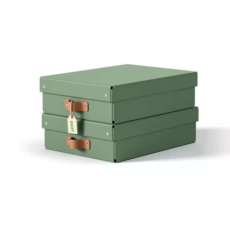 Säilytyslaatikko Leitz Puro M low 2kpl vihreä - Säilytyslaatikot, -kuutiot - 61480050 - 1