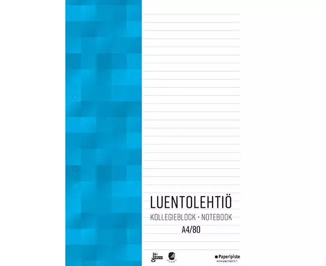 Luentolehtiö Paperipiste A4/80 viivoitettu - Vihkot ja lehtiöt - 90230 - 1