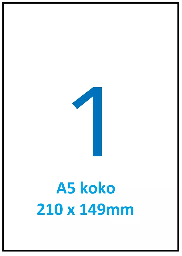 Monitoimitarra A5 1000kpl 210*149,2mm - Paperitarra-arkit A5, A4 - F220991000 - 1