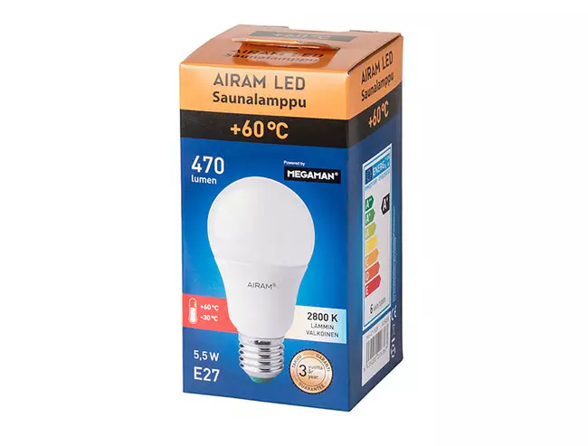 AIRAM LED-LAMPPU SPE A60 5,5W/828 E27 - Valaisintarvikkeet, lamput - 83250 - 1