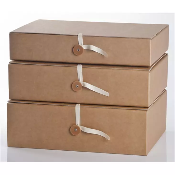 Arkistokotelo A4 2,5cm 1,5mm voimapahvia nappi/nauha - Arkistointi - 77610 - 1