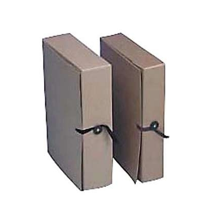 Arkistokotelo A4 nappi/nauha 6cm ruskea - Arkistointi - 200010 - 1