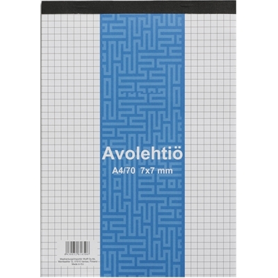 Avolehtiö A4/70 ruudut 7x7 perforoitu 60g paperi - Avolehtiöt - 242000 - 1