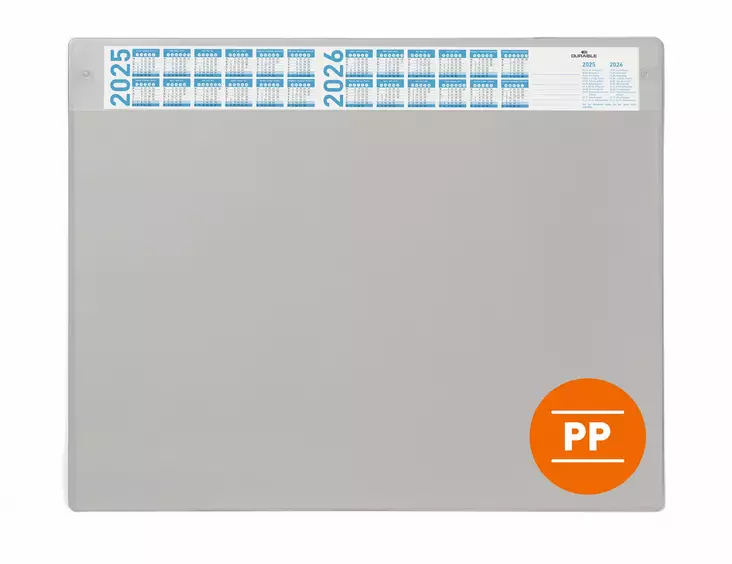 Durable kirjoitusalusta 65x48 kalenterilla ja suojuksella PP harmaa - Kirjoitusalustat - 722510 - 7