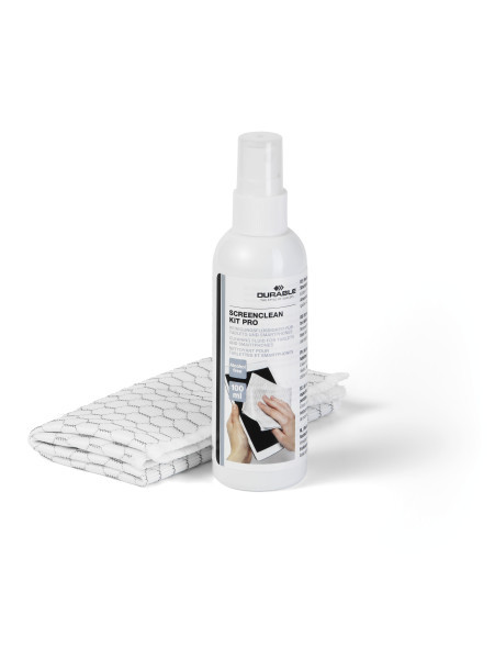 Durable SCREENCLEAN KIT PRO puhdistussetti - Puhdistusliinat ja paineilma - 584500 - 1