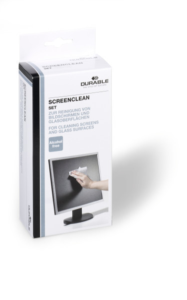 Durable SCREENCLEAN Set puhdistussetti - Puhdistusliinat ja paineilma - 570700 - 1
