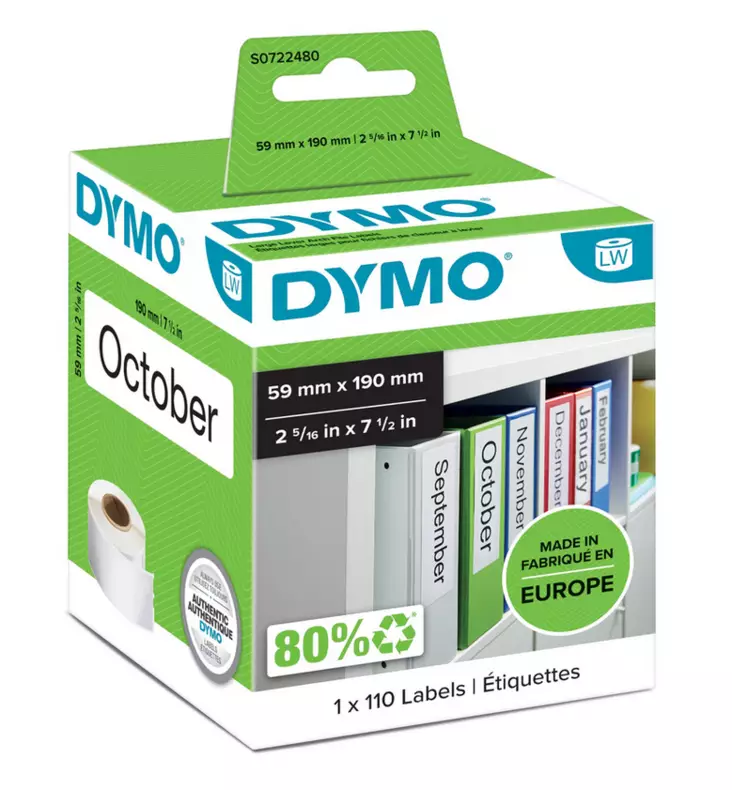 Dymo tarra 59x190mm 99019 / S0722480 - Dymo tarrakirjoittimet ja tarrateipit - S0722480 - 1
