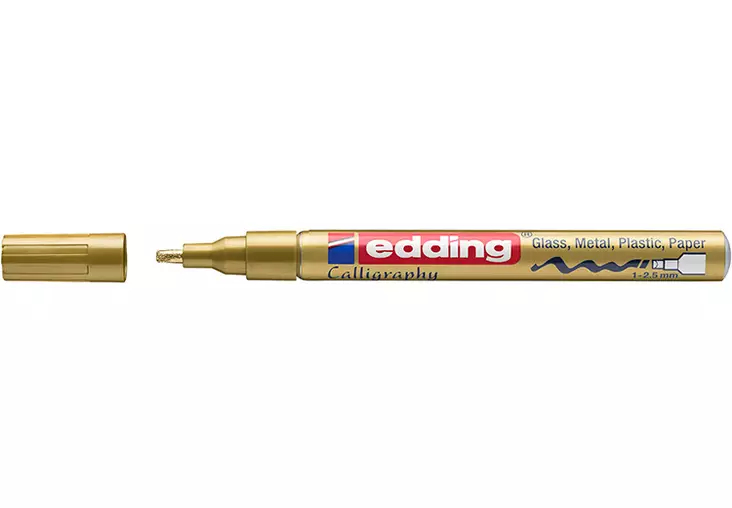 EDDING 753 KALLIGRAFIKYNÄ 1-2,5MM KULTA - Korostuskynät - 65690 - 1