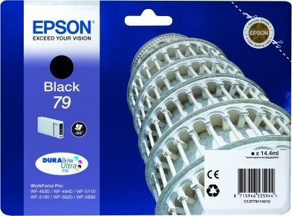 Epson BLACK 79 DURABRITE ULTRA INK 14.4ml 900sivua - Epson mustesuihkupatruunat - T79114010 - 1