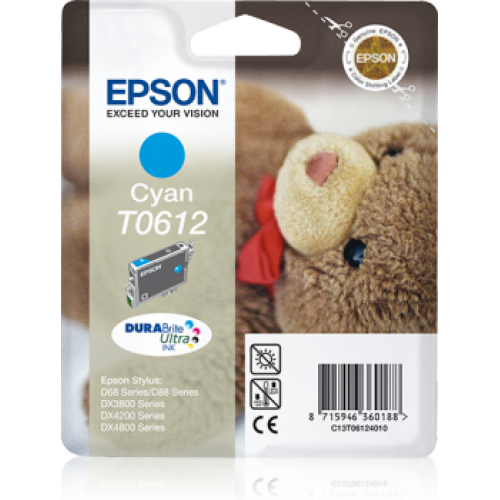 Epson D68/D88/DX4800 Cyan - Epson mustesuihkupatruunat - T06124010 - 1