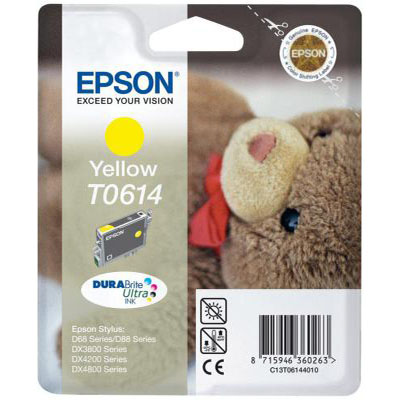 Epson D68/D88/DX4800 keltainen - Epson mustesuihkupatruunat - T06144010 - 1