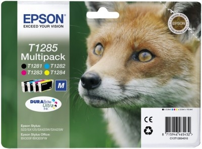 Epson DURABrite T1285 Multi Pack (C/M/Y/K) mustepakkaus, 16.4 ml - Epson mustesuihkupatruunat - T12854010 - 1