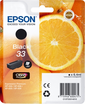 Epson Musta 33 Claria Premium muste - Epson mustesuihkupatruunat - T33314010 - 1