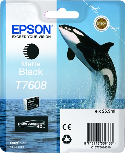 Epson SC-P600 matte black 25.9ml - Epson mustesuihkupatruunat - T76084010 - 1