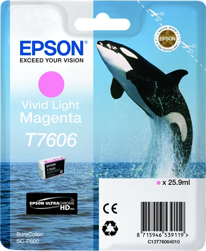 Epson SC-P600 vivid light magenta 25.9ml - Epson mustesuihkupatruunat - T76064010 - 1