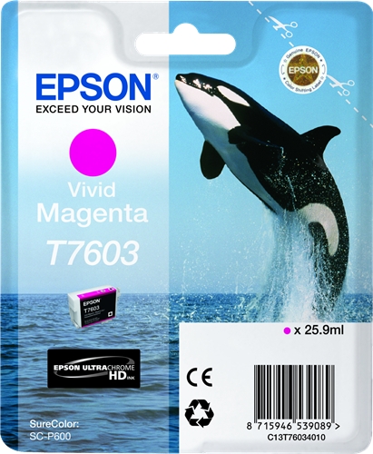 Epson SC-P600 vivid magenta 25.9ml - Epson mustesuihkupatruunat - T76034010 - 1