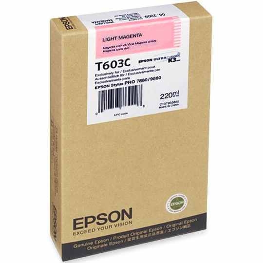 Epson St Pro 9800/7800 Light Magenta 220ml - Epson mustesuihkupatruunat - T603C00 - 1