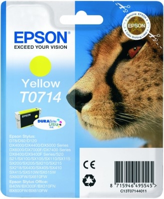 Epson T0714 yellow väripatruuna - Epson mustesuihkupatruunat - T07144010 - 1