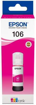 Epson T106 EcoTank Magenta - Epson mustesuihkupatruunat - C13T00R340 - 1