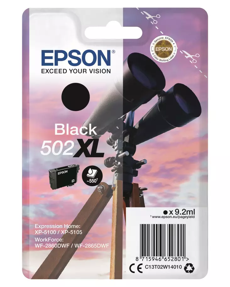 Epson T502XL Musta mustepatruuna - Epson mustesuihkupatruunat - T02W14010 - 1