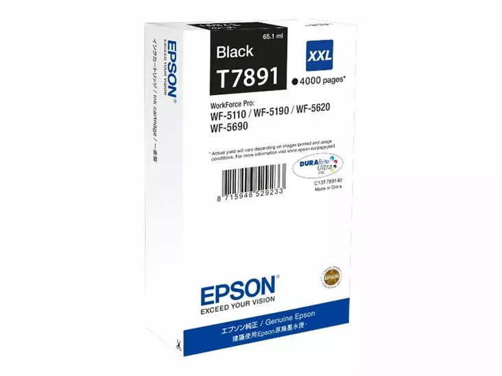 Epson T7891 Musta 4000 sivua - Epson mustesuihkupatruunat - T789140 - 1