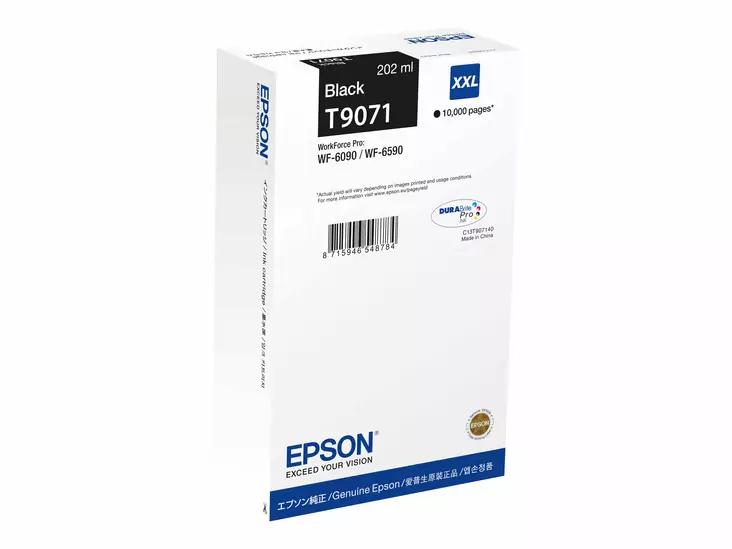 Epson T9071 musta 10K - Epson mustesuihkupatruunat - T907140 - 1