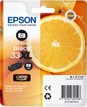 Epson Valokuvamusta 33XL Claria Premium muste - Epson mustesuihkupatruunat - T33614010 - 1