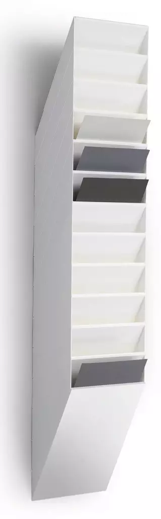 Esiteteline Flexiboxx 12-osainen A4 pysty valkoinen - Esitetelineet - 1709763010 - 1