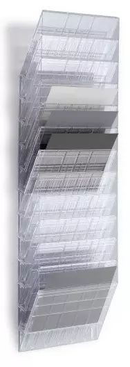 Esiteteline Flexiboxx 12-osainen A4 vaaka kirkas - Esitetelineet - 1709781400 - 1