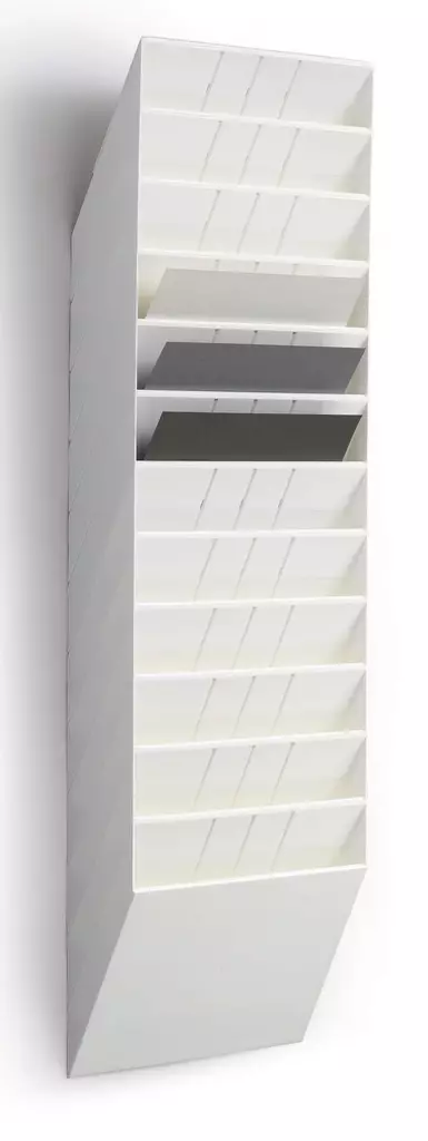 Esiteteline Flexiboxx 12-osainen A4 vaaka valkoinen - Esitetelineet - 1709781010 - 1