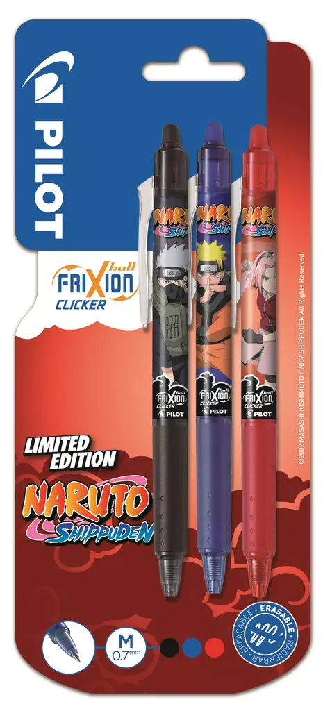 Frixion Clicker Naruto 0,7 (3) - Kuivamustekynät - B3_435020 - 1