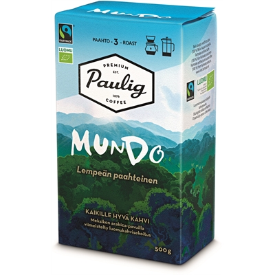 Kahvi Paulig luomu Reilu kauppa Mundo HJ 500g - Kahvit ja suodatinpaperit - 269110 - 2