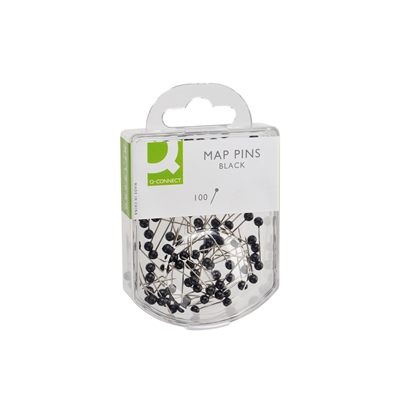 Karttaneula Q-Connect 4/15 musta/100kpl - Karttaneulat, paperipiikit - 275060 - 2